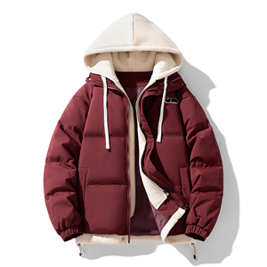 Piumini Unisex <span class=keywords><strong>con</strong></span> Logo Personalizzato Vestibilità Ampia Abbigliamento Outdoor Giacche Invernali Sportive <span class=keywords><strong>con</strong></span> Zip e <span class=keywords><strong>Cappuccio</strong></span> Abbigliamento Uomo Personalizzato - Product Image 5