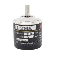 Codeur Rotatif Incrémental Magnétique à Arbre Solide Série ZSC3806, 38mm 6mm, 1000 Impulsions, pour Arbre d'Encodage