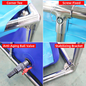 Pvc גדול בד ניילון pvc בד דג משק חקלאי בריכת מים מרובע Koi מים מיכל פלסטיק דג - Product Image 4