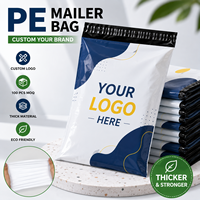 Sac d'expédition en polyéthylène avec logo personnalisé, imperméable, résistant aux déchirures, auto-adhésif, pour e-commerce, vêtements, livraison par courrier