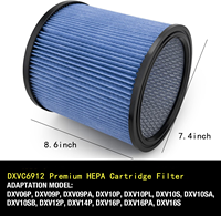 DEWALTS DXVC6910/6912/6914 Aspirateur domestique Fonction humide et sec Alimenté par batterie avec sac