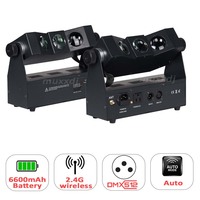 Luces de DJ profesionales LED Tri-beam 3x10W RGBA Batería inalámbrica Up-light Wedding DJ Uplights para Party Disco Event