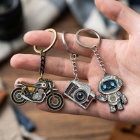 Porte-clés émaillé Bonhomme en pain d'épices couleur or avec dos pailleté, porte-clés métallique personnalisé, cadeau de Noël, lot de cadeaux pour fêtes