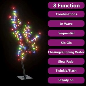 W2B VidaXL 4 ft albero di natale colorato in plastica e metallo festivo illuminazione decorativa albero di natale nero - Product Image 5
