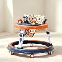 Marche-bébé réglable en hauteur Lemoon 711 avec roues pour l'apprentissage et la marche des tout-petits et des enfants, doté de jouets amusants