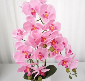 Maceta Decorativa con Orquídeas Artificiales, Elegantes Macetas de Orquídeas para Jardín - Product Image 1