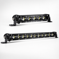 Barre lumineuse LED ultra-fine à une seule rangée, 24V, lentille 6D, bande lumineuse de travail pour Jeep Wrangler Cherokee Truck