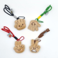 Porte-clés en peluche personnalisé Pierre-Papier-Ciseaux, breloque mignonne en forme d'émoticônes pour sac à main, sac à dos, clés de voiture