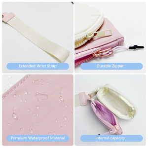 Porte-clés à double poche Porte-cartes Sac portable multifonctionnel en nylon étanche Porte-monnaie à <span class=keywords><strong>fermeture</strong></span> éclair - Product Image 4