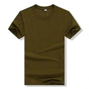 Camisetas de algodón y poliéster de Color sólido de buena calidad para hombre, camisetas de cuello redondo de talla grande, camisetas con logotipo personalizado para hombre - Product Image 3