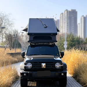 Factory Wholesale Foldout Design <b>Large</b> Space Aluminum Roof Top <b>Tent</b> Fast Open Lightweight Rooftop <b>Tent</b> Hard with LED - Product Image 2