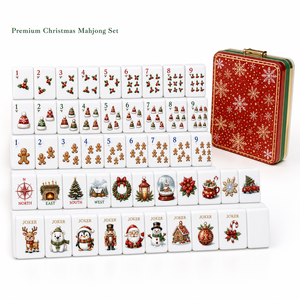 High-End Premium Acrylic Christmas Family Game Holiday Premium Christmas American <b>Mahjong</b> <b>Set</b> for Luxury Gift Market - Product Image 1