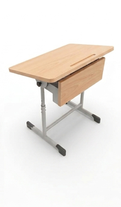 High Quality Adjustable Student Desk Melamine Particle Board Metal Frame Height Adjustable <b>Study</b> <b>Table</b> For School Home Use - Product Image 2