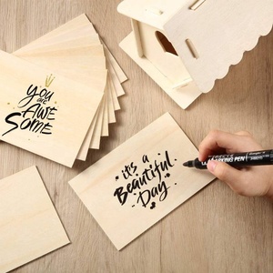 Tarjetas de felicitación personalizables de madera en blanco para hotel en casa o uso personal para pintura DIY y arte de chips - Product Image 2