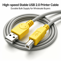 Cable de Impresora USB 2.0 de Alta Velocidad 480Mbps, Tipo A Macho a Tipo B Macho, Cable de Datos para HP, Canon, Epson, Dell