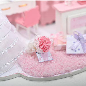 IIECREATE in miniatura <span class=keywords><strong>rosa</strong></span> miao piccoli accessori in legno P-1008 casa delle bambole modello giocattolo Mini giocattolo educativo - Product Image 3