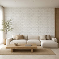 Revêtement mural en pierre de travertin artificiel, décoratif, façade extérieure, blanc crème, minimaliste, empilé, panneau de revêtement mural, villa, hôtel
