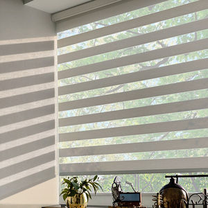 Thiết kế mới văn phòng khách sạn kép Shades màn không dây rèm cửa sổ Shades rèm cửa sổ vuông Cassette Zebra rèm - Product Image 1