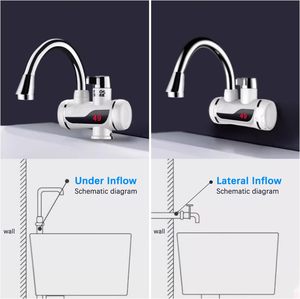 <b>Kitchen</b> Thermostatic Stainless Steel Modern Single Hole Instant Heating Electric Hot Water Heater Faucet Single <b>Handle</b> Deck - Product Image 5