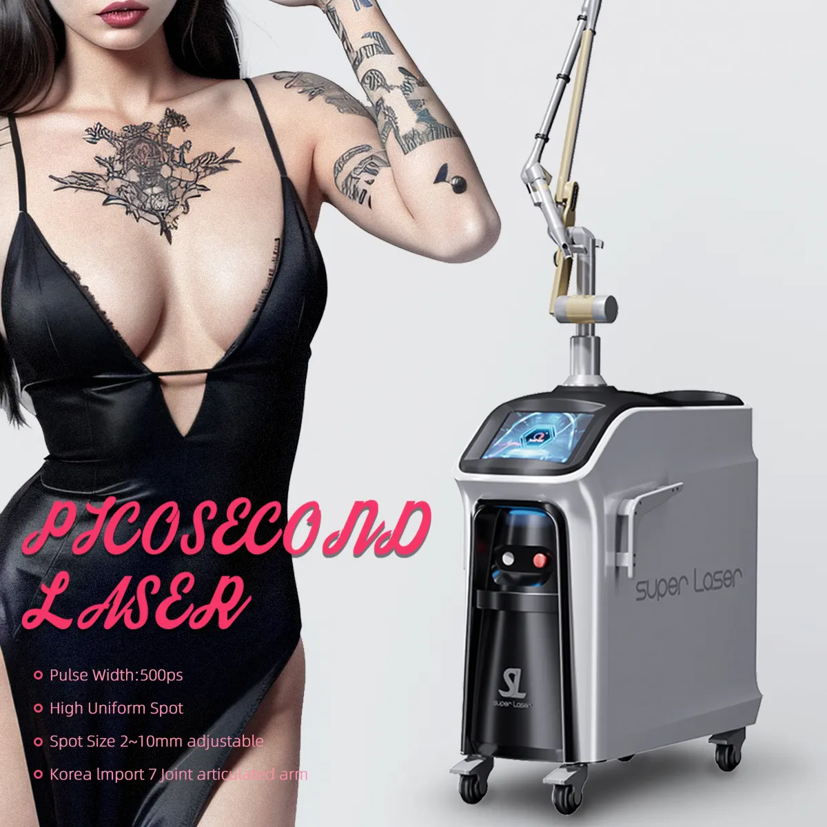 Pico Laser picosecond Loại bỏ hình xăm máy loại bỏ hình Xăm Laser Nd Yag Q chuyển đổi Yag vẻ đẹp phòng khám máy