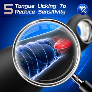 Masturbador Masculino con 10 Vibraciones y <span class=keywords><strong>5</strong></span> Simulaciones de Lengua, Bomba Entrenadora de Pene con Asa en Lazo para Entrenamiento y Prolongación de la Resistencia, 360 ° - Product Image 3