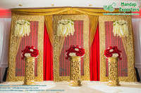 Décorations de scène de mariage impériales : Accessoires élégants en fibre blanche pour murs de fond, idées simples de décoration de scène de mariage au Canada