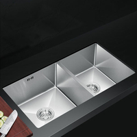 SANIPRO Usine Prix Favorable Quartz Composite Pierre Bassin Cuisine Comptoir Installation Double Bols Évier Comprend Égouttoir