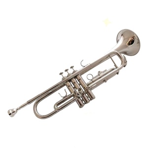 Vente en gros d'instruments de cuivres de taille B en alliage d'argent et de nickel adaptés aux étudiants, y compris la <span class=keywords><strong>trompette</strong></span> <span class=keywords><strong>à</strong></span> triple anche - Product Image 1