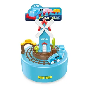 musical box classic Gift for girl non batteries operated music box hand crank wind up Music box with train set toys