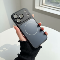 Coque de conversion magnétique avec grande fenêtre pour iPhone 12 13 14 15 16 Pro Max, transformant en 17 18 Pro Max, avec protection d'objectif d'appareil photo - Vente Flash