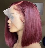 Promotion Perruques vietnamiennes SDD ultra-lisses avec bandeau, style bob, noir naturel, 100% cheveux humains, vente en gros directe usine