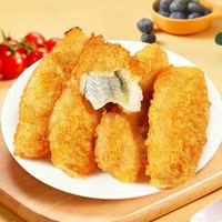 Filete de Pescado Empanizado Congelado, Pre-frito, Sin Espinas, Sazonado con Panko, Listo para Freír, para Restaurantes, Servicios de Catering, Suministro a Granel