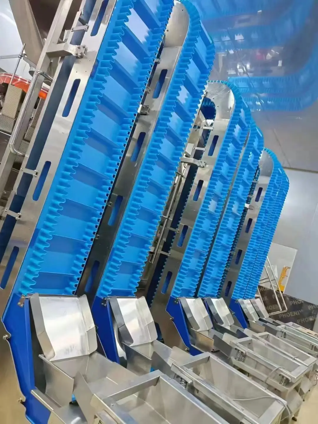 Fabrika fiyat gıda sanayi için küçük eğimli gıda sınıfı bant konveyör makinesi, meyve için konveyör sistemi