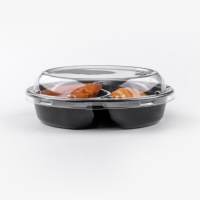 Conteneur à charnière transparent de qualité alimentaire PET, écologique, pour fruits, légumes, fruits de mer, fraises, bleuets, supermarché, en vrac