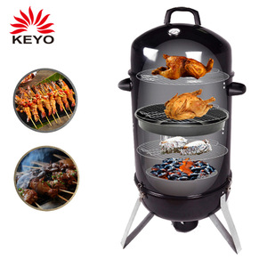 Cross Border Enamel 18 Inch Smoking Oven Multifunctional 3 In 1 Outdoor Camping Grilling Oven - Product Image 2