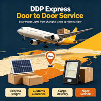 Logistique DDP Express de Shanghai, Chine, porte-à-porte pour la livraison de marchandises de lampes solaires au Niger, Niamey