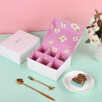 Boîte d'emballage en carton divisée personnalisée de luxe avec macaron biscuits sucrés