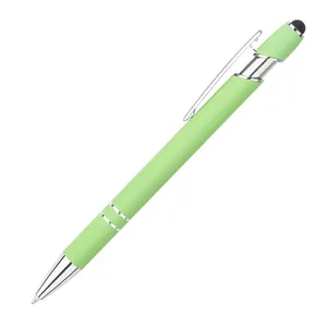 Cadeaux d'affaires écriture coloré personnalisé 2 en 1 Mobile Touch Promotion métal stylet personnalisé stylo à bille avec logo imprimé