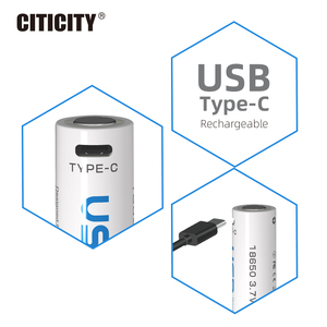 C18650แบตเตอรี่ลิเธียมไอออน NMC 4แพ็ค Type-C ชาร์จได้3.7V 7400mWh 1200 + รอบ - Product Image 3