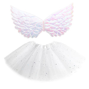 CM198 da 3 a 8 anni le ragazze si vestono in Costume da balletto Tutu gonna fata <span class=keywords><strong>Angel</strong></span> Wing Set per bambina vestito da festa - Product Image 4