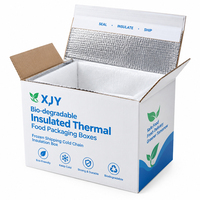 Boîtes d'emballage alimentaire isothermes biodégradables XJY, boîtes d'isolation pour la chaîne du froid, expédition de produits congelés