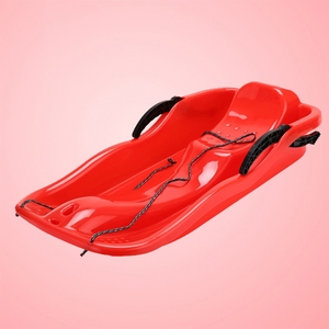 Vente en gros directe d'usine, <span class=keywords><strong>luge</strong></span> en plastique personnalisée avec corde de traction et frein de sécurité, toboggan - Product Image 2