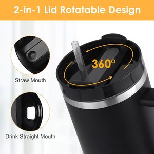 Vaso Térmico de Acero Inoxidable de Doble Pared y 40 oz con Asa, Recubrimiento en Polvo, Boca Ancha, Ecológico, <span class=keywords><strong>para</strong></span> Camping - Product Image 5