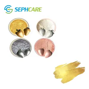 Private Label Food Additive Metallic Pigment Pearl Mica Gold Powder Edible Glitter for Cakes Drinks Food coloring
