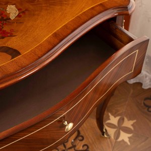 American mogano legno <span class=keywords><strong>reale</strong></span> personalizzabile Villa di lusso europeo soggiorno classico consolle tavolo Vintage scrivania con cassetti - Product Image 2