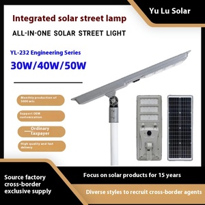 Poste de farola LED solar integrado de lobo salvaje exclusivo transfronterizo, montaje en pared plano para instalación en carretera - Product Image 4