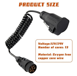 Câble adaptateur de <span class=keywords><strong>remorque</strong></span> EUR 7pin prise de <span class=keywords><strong>remorque</strong></span> à 13pin connexion de prise pour caravanes et camping-cars - Product Image 2