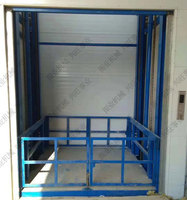 Équipement de levage de marchandises hydraulique personnalisé, élévateur de fret, monte-charge à rail de guidage pour entrepôt