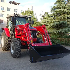 QLN 90HP-equipo de herramientas de agricultura china, tractores de granja grandes, 90HP, 4x4, con cargadores de extremo delantero