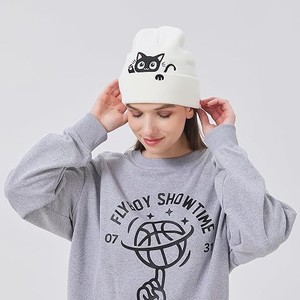 Pour <span class=keywords><strong>Amazon</strong></span> Explosions femmes <span class=keywords><strong>chaton</strong></span> brodé 3D bonnet chapeau chaud laine tricoté casquette cadeau d'anniversaire pour les amoureux des dessins animés animaux - Product Image 3